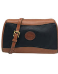 Vintage Dooney & Bourke Black and Tan All Weather Leather Crossbody Bag