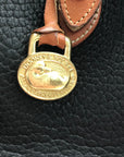 Vintage Dooney & Bourke Black and Tan All Weather Leather Crossbody Bag