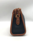 Vintage Dooney & Bourke Black and Tan All Weather Leather Crossbody Bag