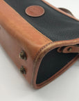 Vintage Dooney & Bourke Black and Tan All Weather Leather Crossbody Bag