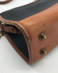 Vintage Dooney & Bourke Black and Tan All Weather Leather Crossbody Bag