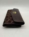 Coach Madison Signature Op Art Dotted Trifold Wallet