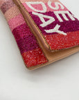 Capelli 'Rosé All Day' Beaded Crossbody Clutch