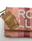 Capelli 'Rosé All Day' Beaded Crossbody Clutch