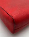 Michael Kors Red Saffiano Leather Tote Bag