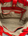 Michael Kors Red Saffiano Leather Tote Bag