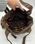B. Makowsky Brown Leather Shoulder Bag