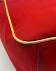 Coach Vintage Red Canvas And Leather Transatlantic Messenger Bag