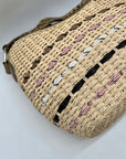 Brighton Tan Woven Straw Shoulder Bag