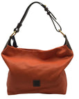 Dooney & Bourke Orange Leather O- Ring Hobo Bag