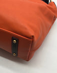 Dooney & Bourke Orange Leather O- Ring Hobo Bag
