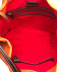 Dooney & Bourke Orange Leather O- Ring Hobo Bag