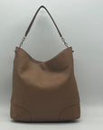 Tory Burch Brown Pebbled Leather Hobo Bag