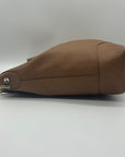 Tory Burch Brown Pebbled Leather Hobo Bag
