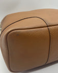 Tory Burch Brown Pebbled Leather Hobo Bag