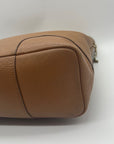 Tory Burch Brown Pebbled Leather Hobo Bag