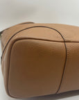 Tory Burch Brown Pebbled Leather Hobo Bag