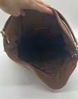 Tory Burch Brown Pebbled Leather Hobo Bag