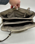 Michael Kors Gray Saffiano Leather Savannah Satchel Bag