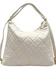 Like Dreams Ivory Quilted Convertible Shoulder Bag With Wallet