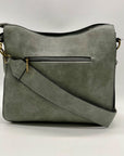 Jen and Co Grey Hobo Style Shoulder Bag