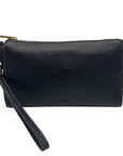 Fossil Black Leather Wristlet