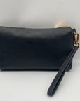 Fossil Black Leather Wristlet