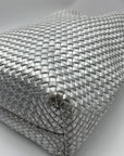 DKNY Silver Basket Weave Giselle Hobo Shoulder Bag