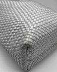 DKNY Silver Basket Weave Giselle Hobo Shoulder Bag