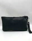 Raleigh Leather Black Cheetah Convertible Clutch