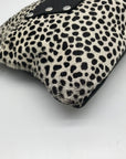 Raleigh Leather Black Cheetah Convertible Clutch