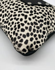 Raleigh Leather Black Cheetah Convertible Clutch
