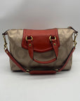 Coach Beige Ashley Dotted Op Art Satchel-F20027