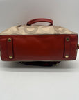 Coach Beige Ashley Dotted Op Art Satchel-F20027