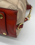 Coach Beige Ashley Dotted Op Art Satchel-F20027