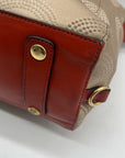 Coach Beige Ashley Dotted Op Art Satchel-F20027