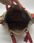 Coach Beige Ashley Dotted Op Art Satchel-F20027