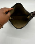 Mazzini Brown Leather Structured Shoulder Bag