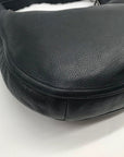 Michael Kors Black Pebbled Leather Lydia Hobo Tote Bag