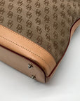 Dooney & Bourke Tan & Brown Monogram Canvas Vintage Tote