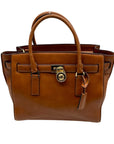 Michael Kors Brown Leather Hamilton Traveler Tote Bag