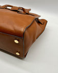 Michael Kors Brown Leather Hamilton Traveler Tote Bag