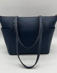 Michael Kors Blue Charlotte Large Tote Zip Tote Bag