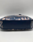 Patricia Nash Harbor Nights Blue Leather Emeline Small Scalloped Crossbody Bag
