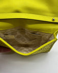 Kate Spade Yellow Saffiano Leather Mini Floral Cutout Envelope Bag