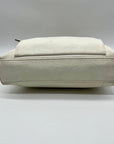 Bueno White Faux Leather Multi-Pocket Crossbody Bag