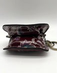 Patricia Nash European Floral Leather Framed Kiss-lock Keychain Wallet