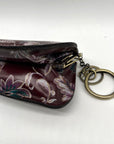 Patricia Nash European Floral Leather Framed Kiss-lock Keychain Wallet