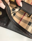 Burberry Signature Haymarket Check Medium Willenmore Hobo Bag