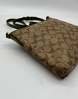 Coach Brown Signature File Crossbody Bag